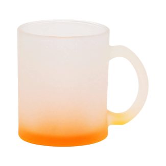 11OZ taza esmerilada para sublimar (Naranja degradado)-1