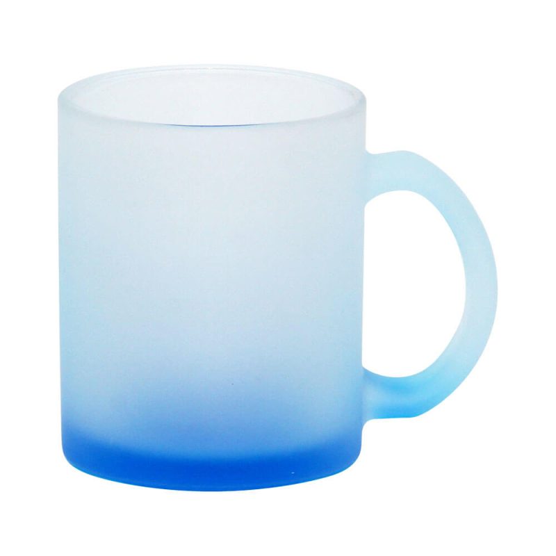 11OZ taza esmerilada para sublimar (azul degradado)-1