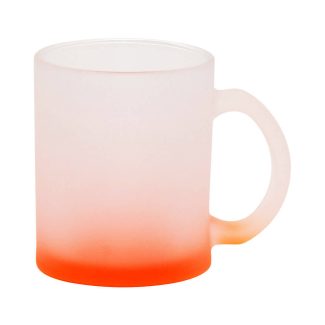 11OZ taza esmerilada para sublimar (rojo degradado)-1