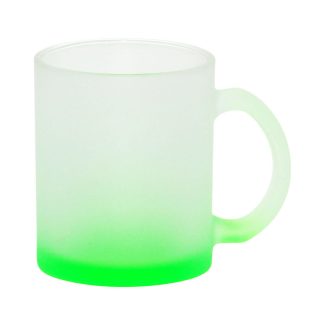 11OZ taza esmerilada para sublimar (verde degradado)-1