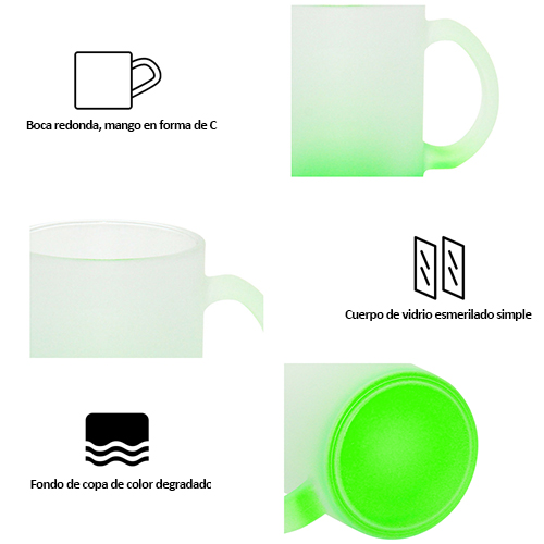 11OZ taza esmerilada para sublimar (verde degradado)-4