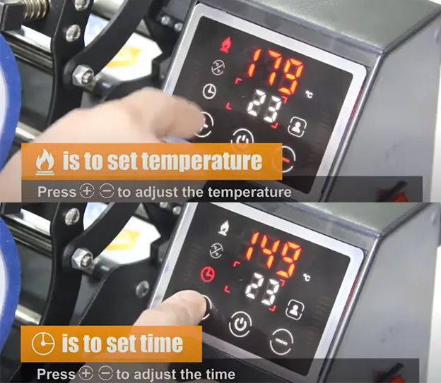 Ajuste de tiempo y temperatura