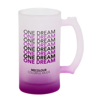 Taza De Vidrio Glaseado Para Sublimar 16oz (Morado Degradado)-2