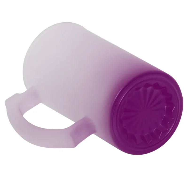 Taza De Vidrio Glaseado Para Sublimar 16oz (Morado Degradado)-3