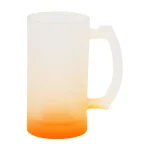 Taza De Vidrio Glaseado Para Sublimar 16oz (Naranja Degradado)-1