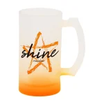 Taza De Vidrio Glaseado Para Sublimar 16oz (Naranja Degradado)-2