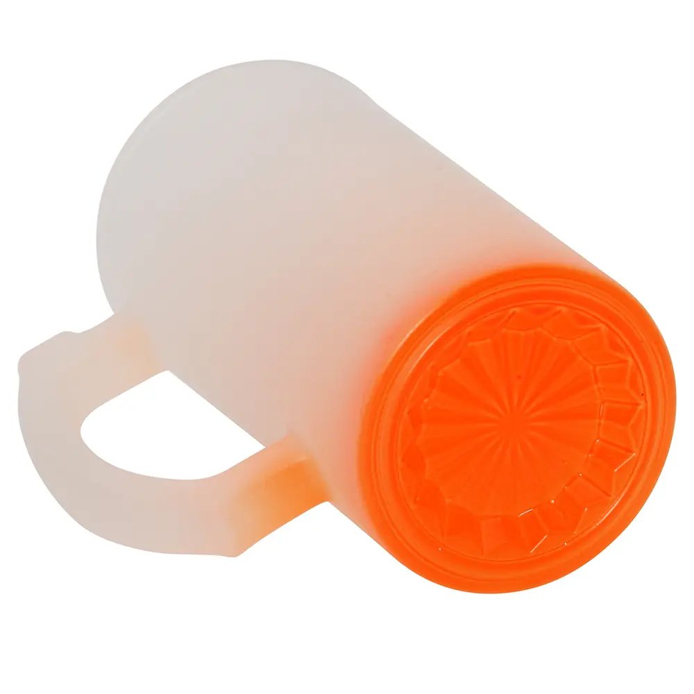 Taza De Vidrio Glaseado Para Sublimar 16oz (Rojo Degradado)-3