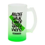 Taza De Vidrio Glaseado Para Sublimar 16oz (Verde Degradado)-2