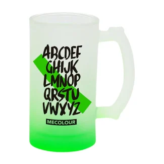 Taza De Vidrio Glaseado Para Sublimar 16oz (Verde Degradado)-2