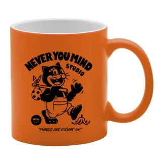 Taza Fluorescente Mate naranja-2