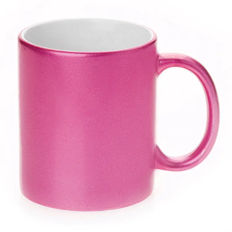 Taza Perla Para Sublimar 11oz (Rosa rojo)-1