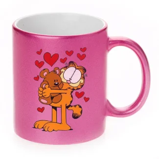 Taza Perla Para Sublimar 11oz (Rosa rojo)-2