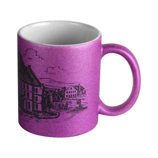 Taza con purpurina para sublimar 11oz (violeta)-2