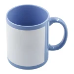 Taza de color con parche blanco (azul claro)-1