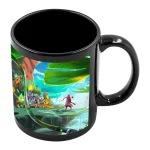 Taza de color con parche blanco (negro)-2