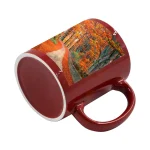 Taza de color con parche blanco (rojo)-3