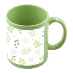 Taza de color con parche blanco (verde claro)-2