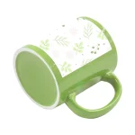 Taza de color con parche blanco (verde claro)-3