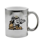 Taza electrochapado para sublimar 11oz (plateado)-2