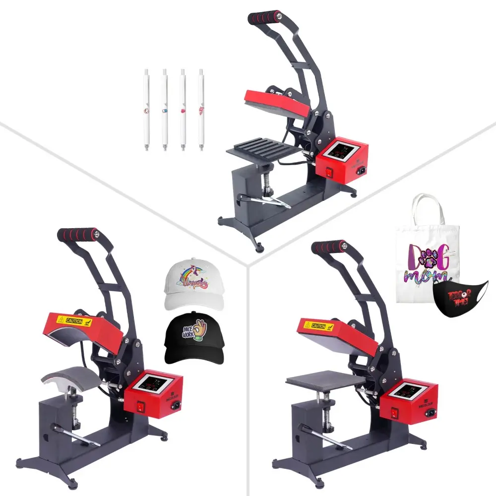 Sublimadora para Gorras, Etiquetas y Bolígrafos 3 En 1-2