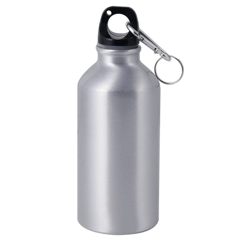 400ml Botella deportiva de aluminio Plata-1