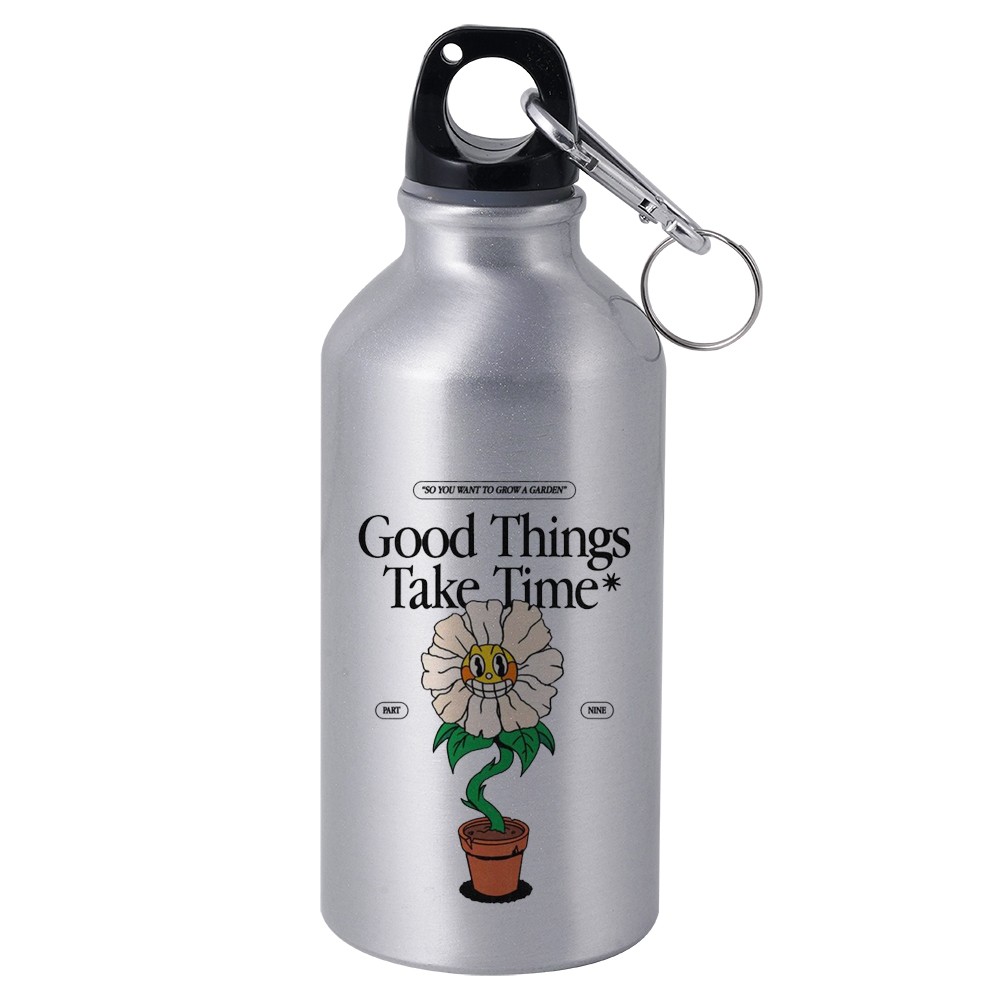 400ml Botella deportiva de aluminio Plata-2 400ml Botella deportiva de aluminio Plata-2