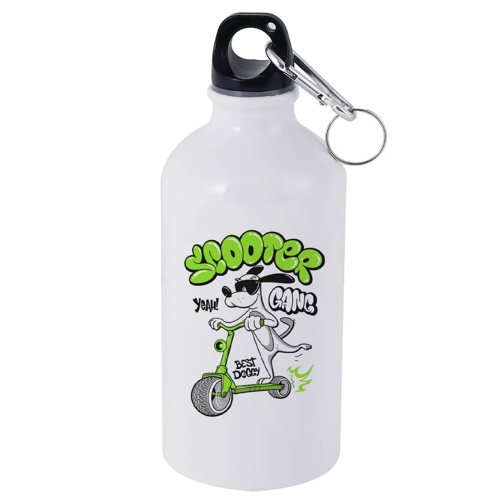 500ml Botella deportiva de aluminio blanco-2 500ml Botella deportiva de aluminio blanco-2