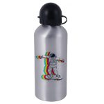 600ml Botella deportiva con Tapa Redonda Plata-2