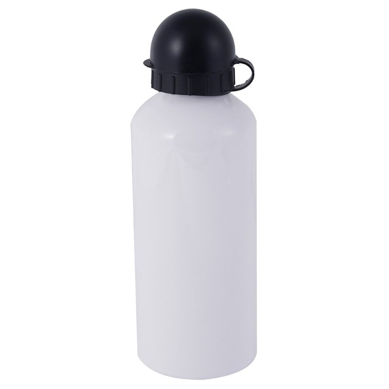 600ml Botella deportiva con Tapa Redonda blanco-1