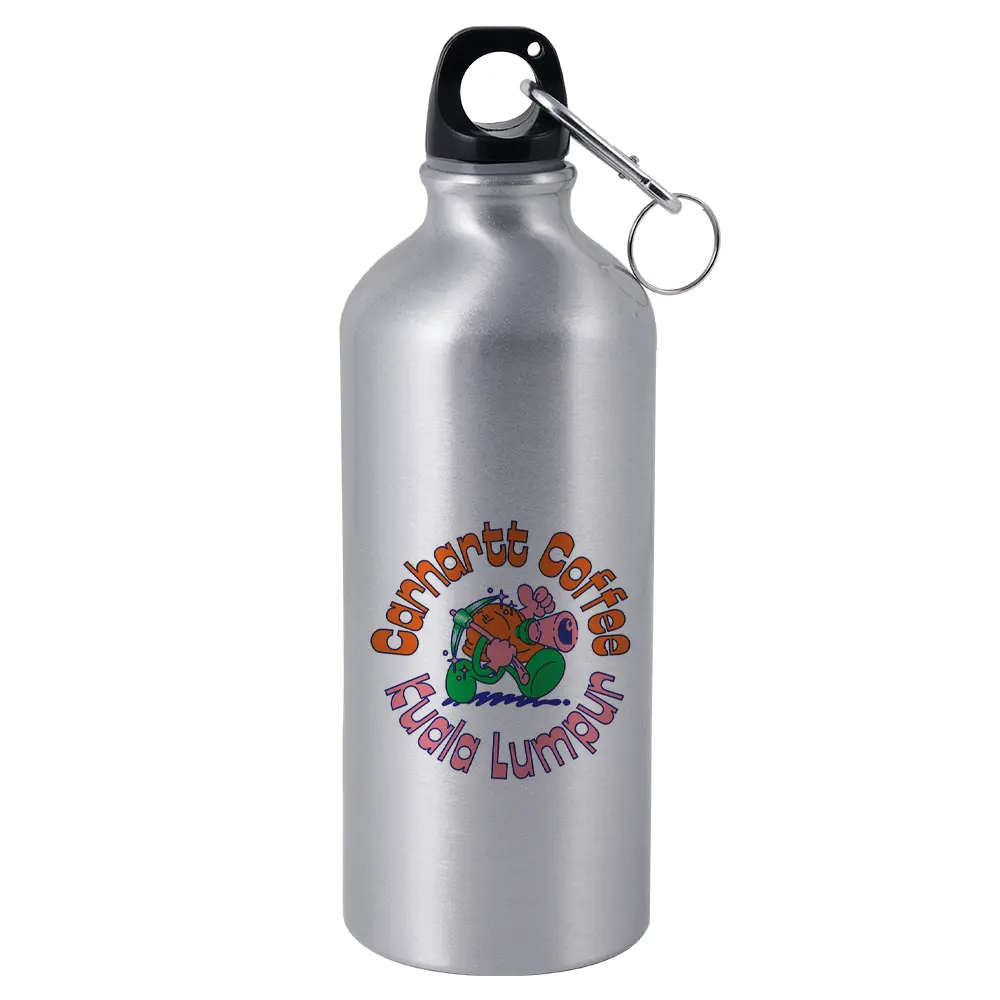 600ml Botella deportiva de aluminio Plata-2 600ml Botella deportiva de aluminio Plata-2