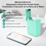 Impresora de etiquetas de media pulgada (Azul)-3