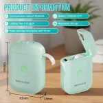 Impresora de etiquetas portátil de media pulgada (azul)-4