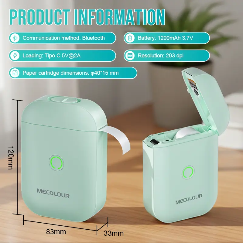 Impresora de etiquetas portátil de media pulgada (azul)-4 Impresora de etiquetas portátil de media pulgada (azul)-4