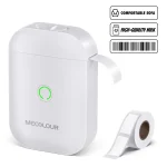 Impresora de etiquetas portátil de media pulgada (blanca)-2