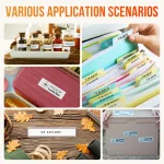 Impresora de etiquetas portátil de media pulgada (blanca)-4