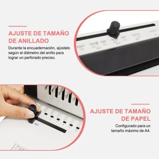 Maquina para encuadernar eléctrica de alambre doble con cuchillo-2