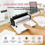 Maquina para encuadernar eléctrica de alambre doble con cuchillo-4