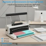 maquina para encuadernar eléctrica de alambre simple con cuchillo-2