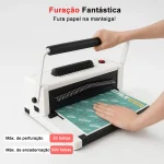 maquina para encuadernar eléctrica de alambre simple con cuchillo-4