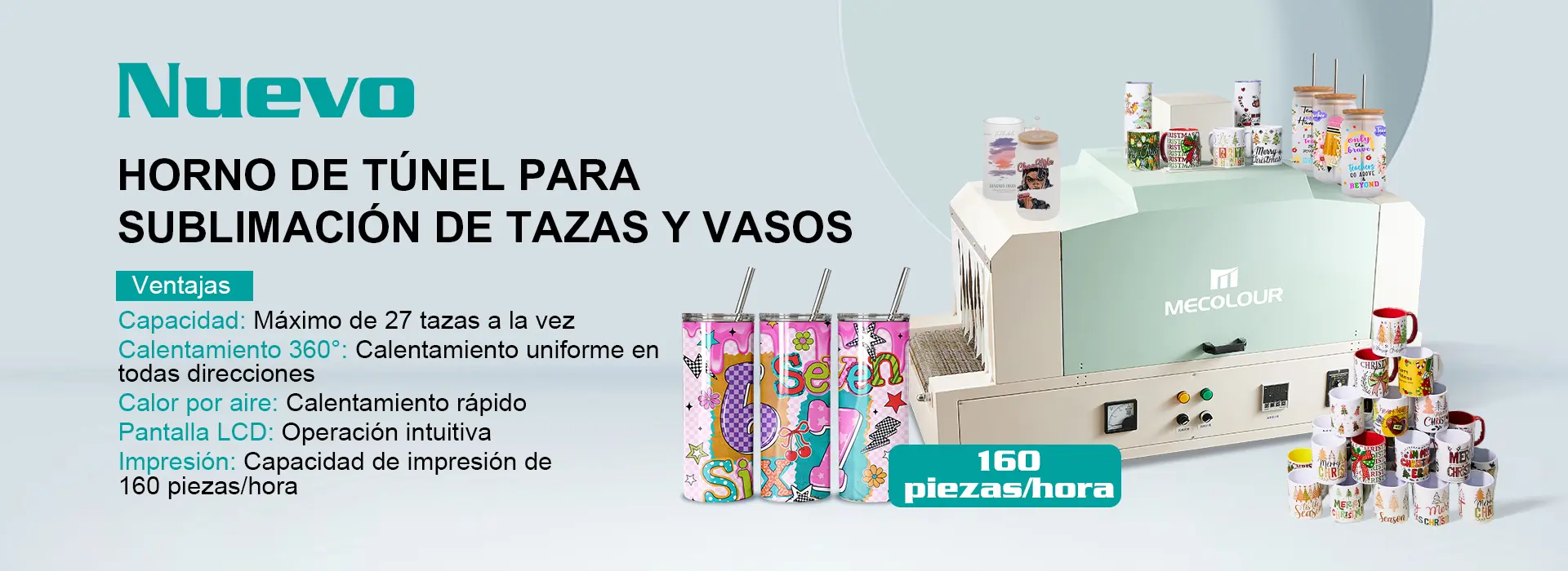 Horno Túnel para Sublimación